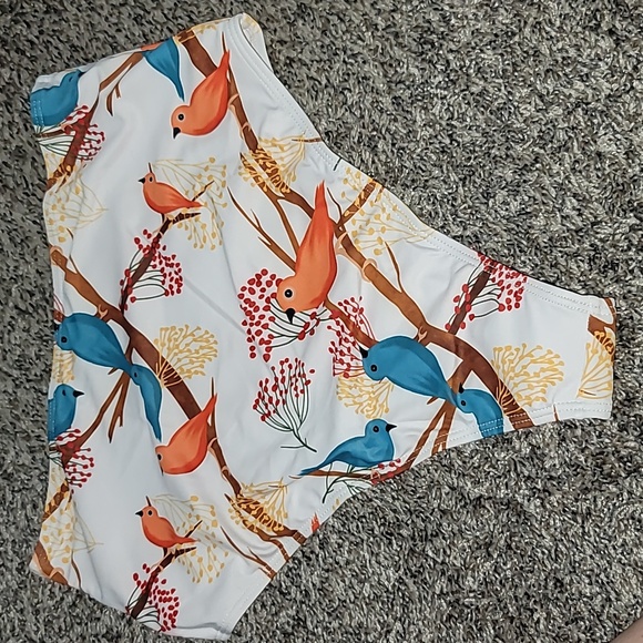 Hummingbird Sheer Chiffon Long Sleeve Bikini Swim Set - Picture 11 of 13